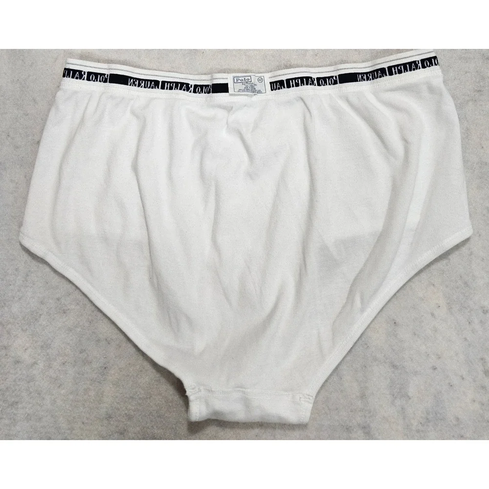 Vtg Polo Ralph Lauren Underwear Mens 42 XL NEW LOT White Tighty Whities 90s Y2K